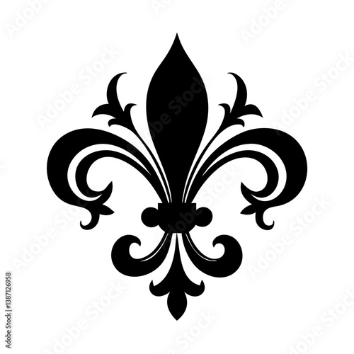 fleur de lis design, Fleur De Lis Symbol Royal Emblem Vintage Decorative Vector Illustration