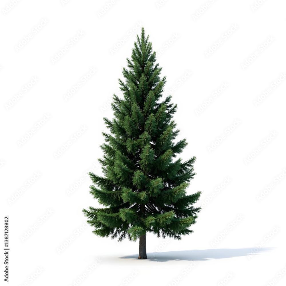 Fototapeta premium The tall and green Christmas tree