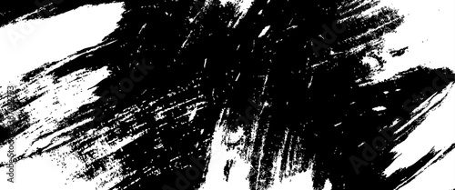 Vector grunge brush strokes texture rough black scratches for wallpaper. Black brush stroke isolated on white background.