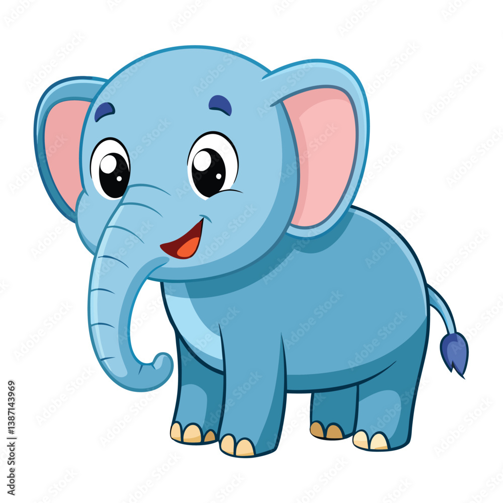 Cartoon elephant animation illustration Cartoon elephant animation illustration