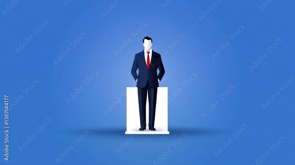 Fototapeta premium Businessman on a platform