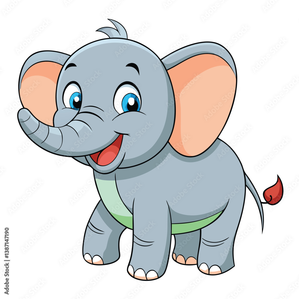 Obraz premium Cartoon elephant animation vactor