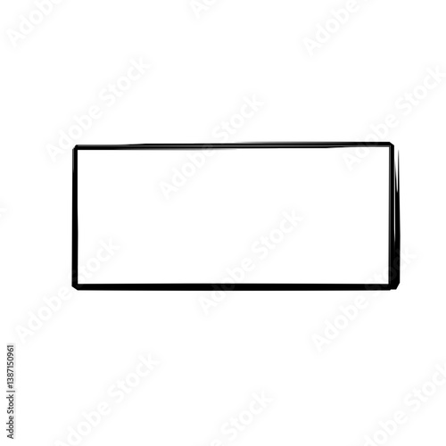 Hanging billboard mockup isolated on white background. Blank information billboard template, advertising banner and poster with clipping path