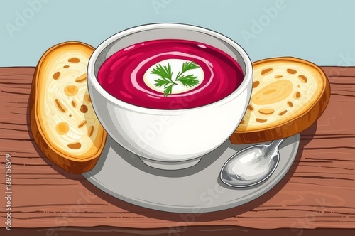 Vibrant Russian Borscht