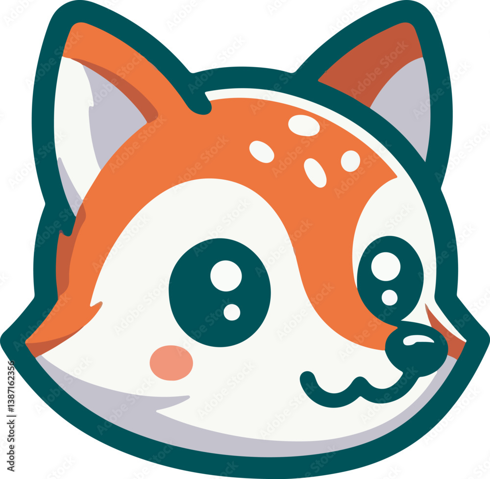 Obraz premium fox logo illustration 