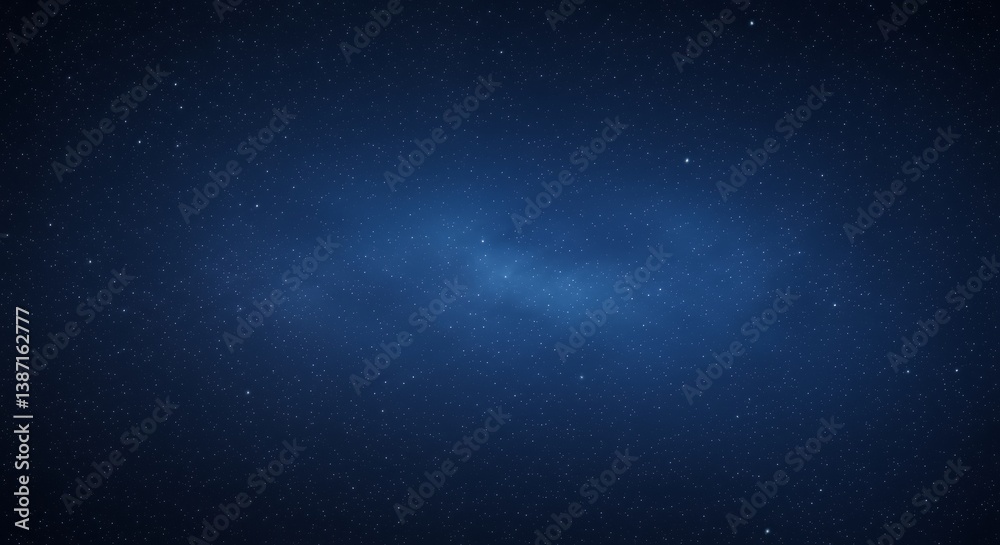 Fototapeta premium Dark blue starry night sky background with twinkling stars backdrop