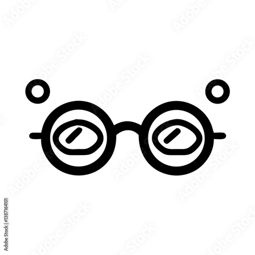 Glasses Icon Representing Vision or Reading Icon Design
