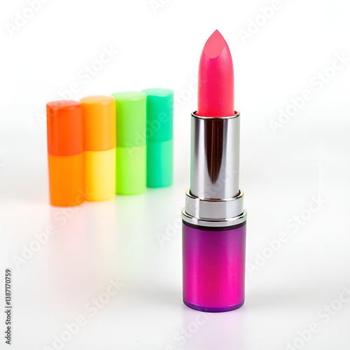 red lipstick isolated on white