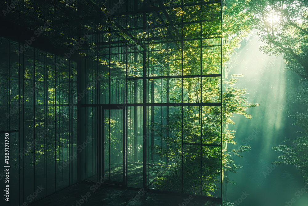 Obraz premium Green Future: Net Zero Emissions and Clean Energy Concept