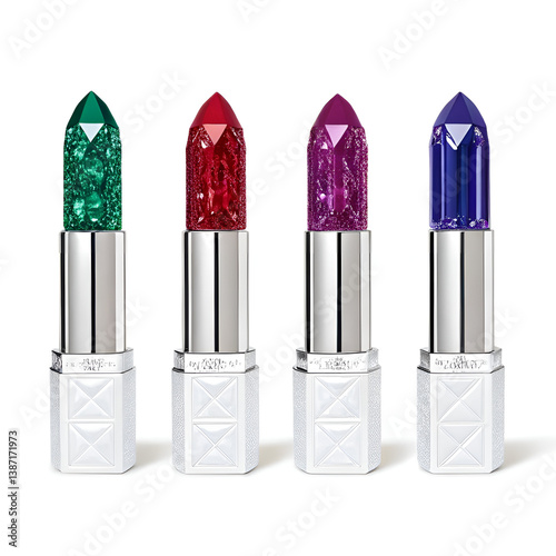 lipsticks isolated on white