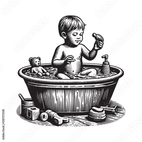 A Child,s Simple Joys Bath Time and the Magic of Imagination in a Tub