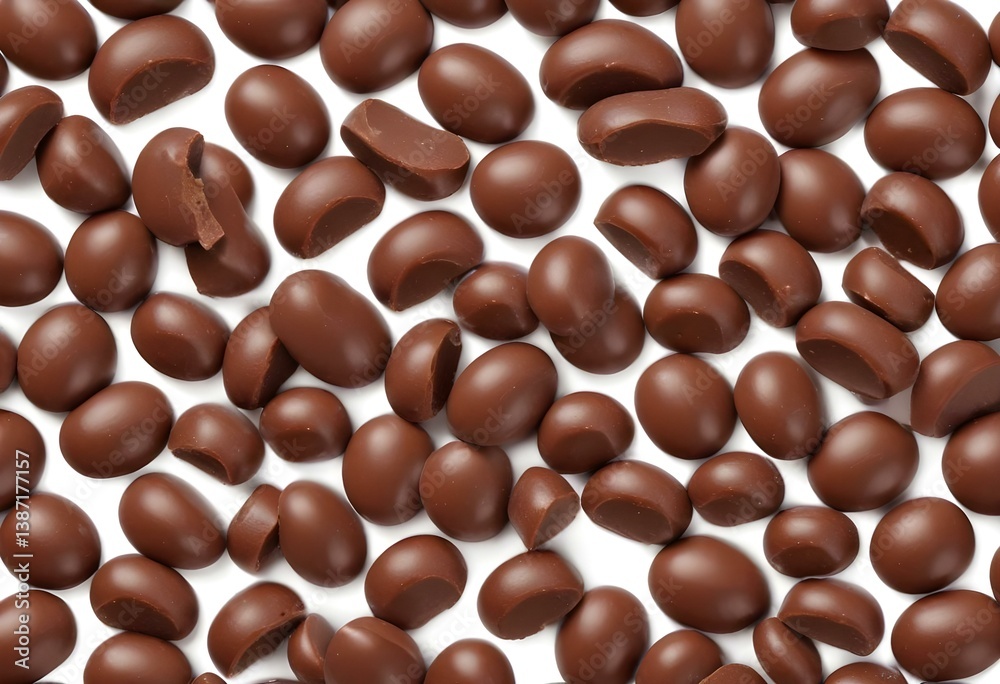 chocolate Callets isolated on white background chocolate Callets isolated on white background