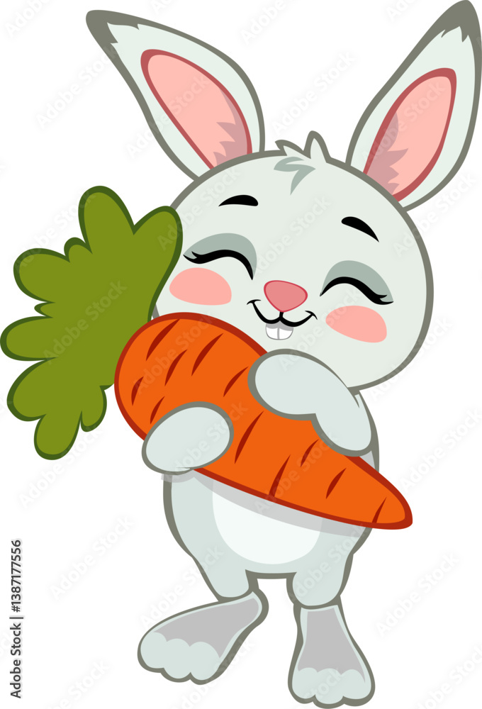 Obraz premium rabbit and carrot