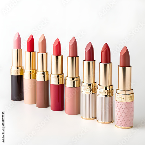 red lipstick isolated on white