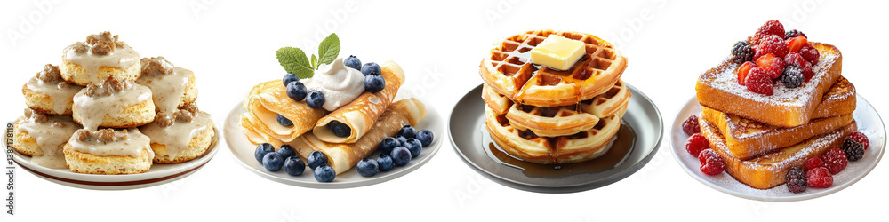 Breakfast Variety Biscuits, Pancakes, Waffles and French Toast. Breakfast Variety Biscuits, Pancakes, Waffles and French Toast.