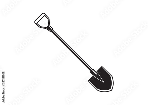 Shovel silhouette vector ,Shovel Icon