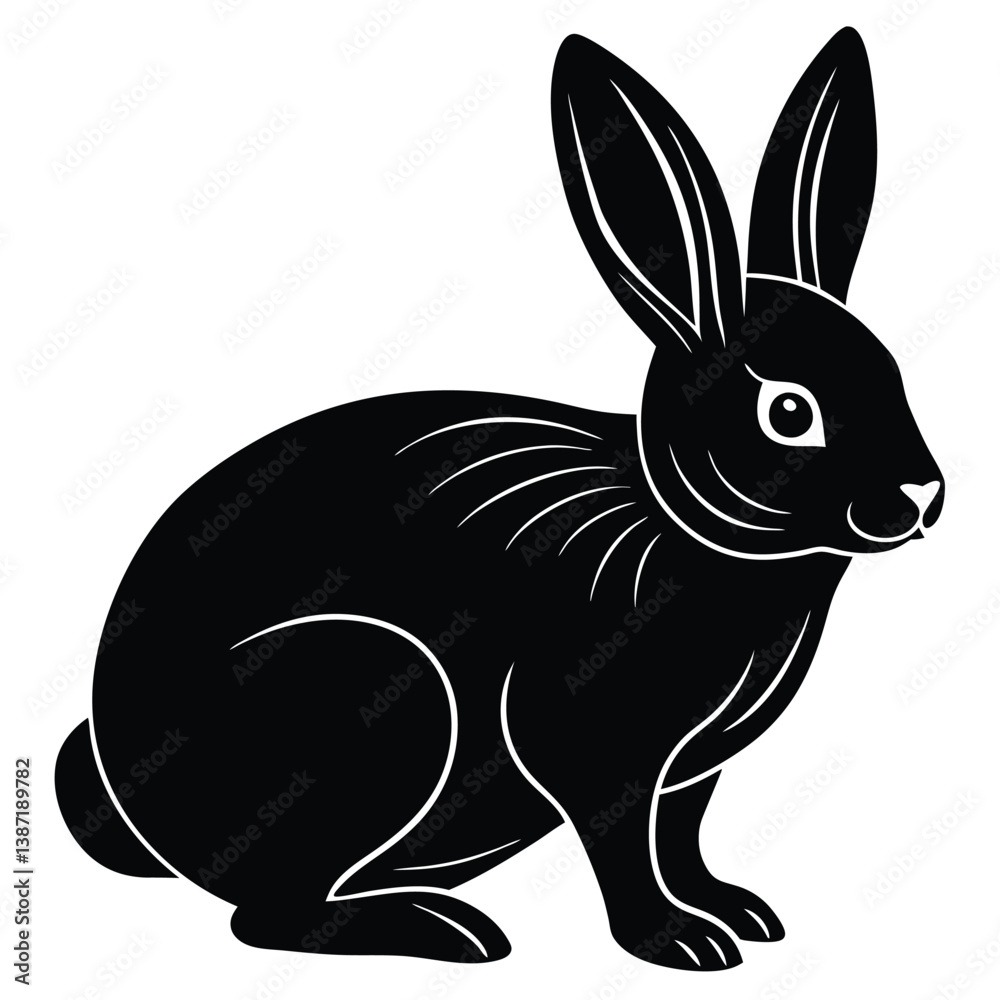 Rabbit vector silhouette Single collection Rabbit vector silhouette Single collection