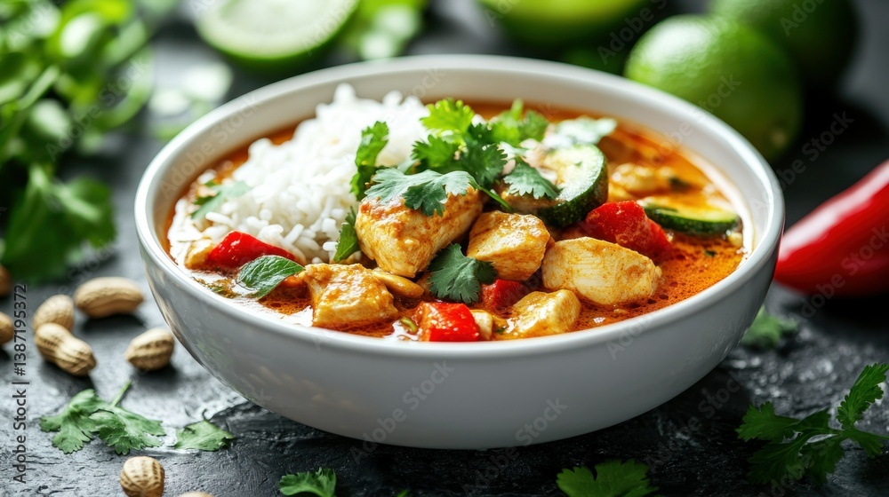 Spicy chicken curry with rice (2) Spicy chicken curry with rice (2)