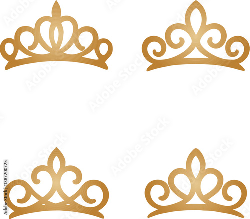Set of Tiara Crown Logo