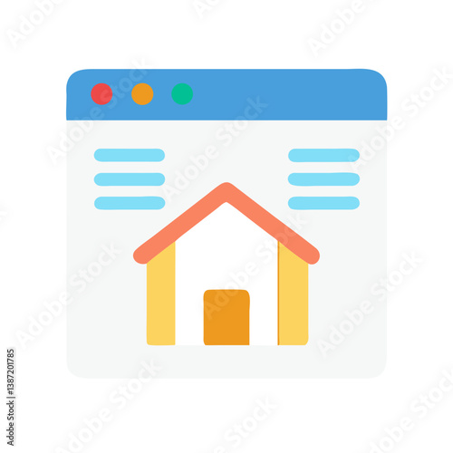Home Icon Representing Main Page or Dashboard Icon Design