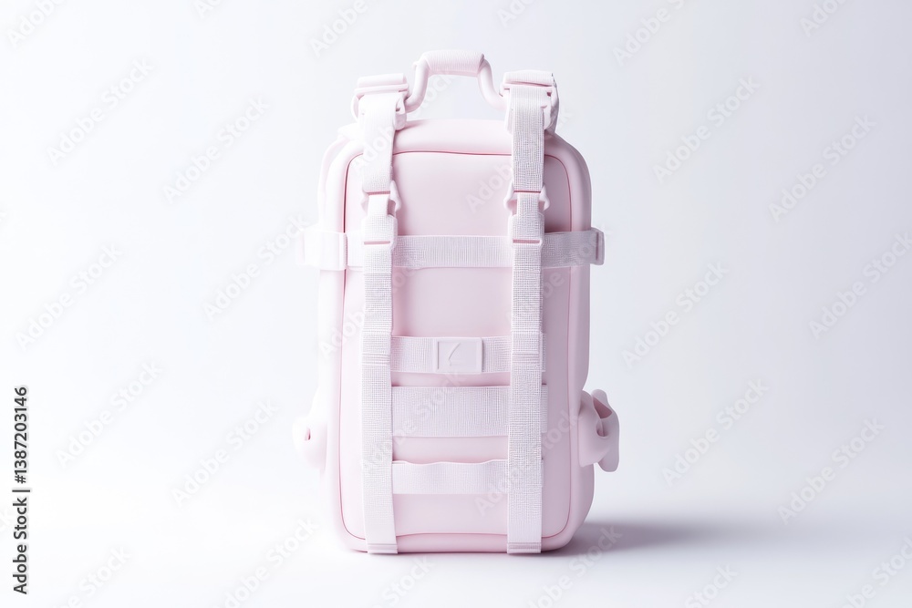 Fototapeta premium Compact, light pink backpack
