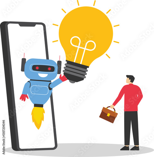 AI artificial intelligence technology to think and advice new idea

