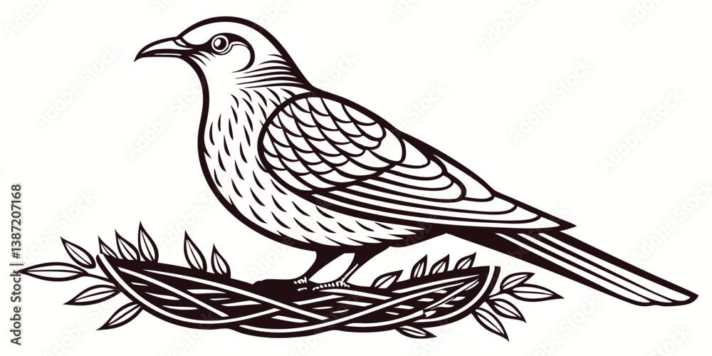 custom made wallpaper toronto digitalElegant Bird Vector Design for Nature Lovers and Illustrators - Vector