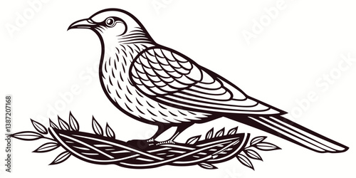 Wallpaper Mural Elegant Bird Vector Design for Nature Lovers and Illustrators - Vector Torontodigital.ca