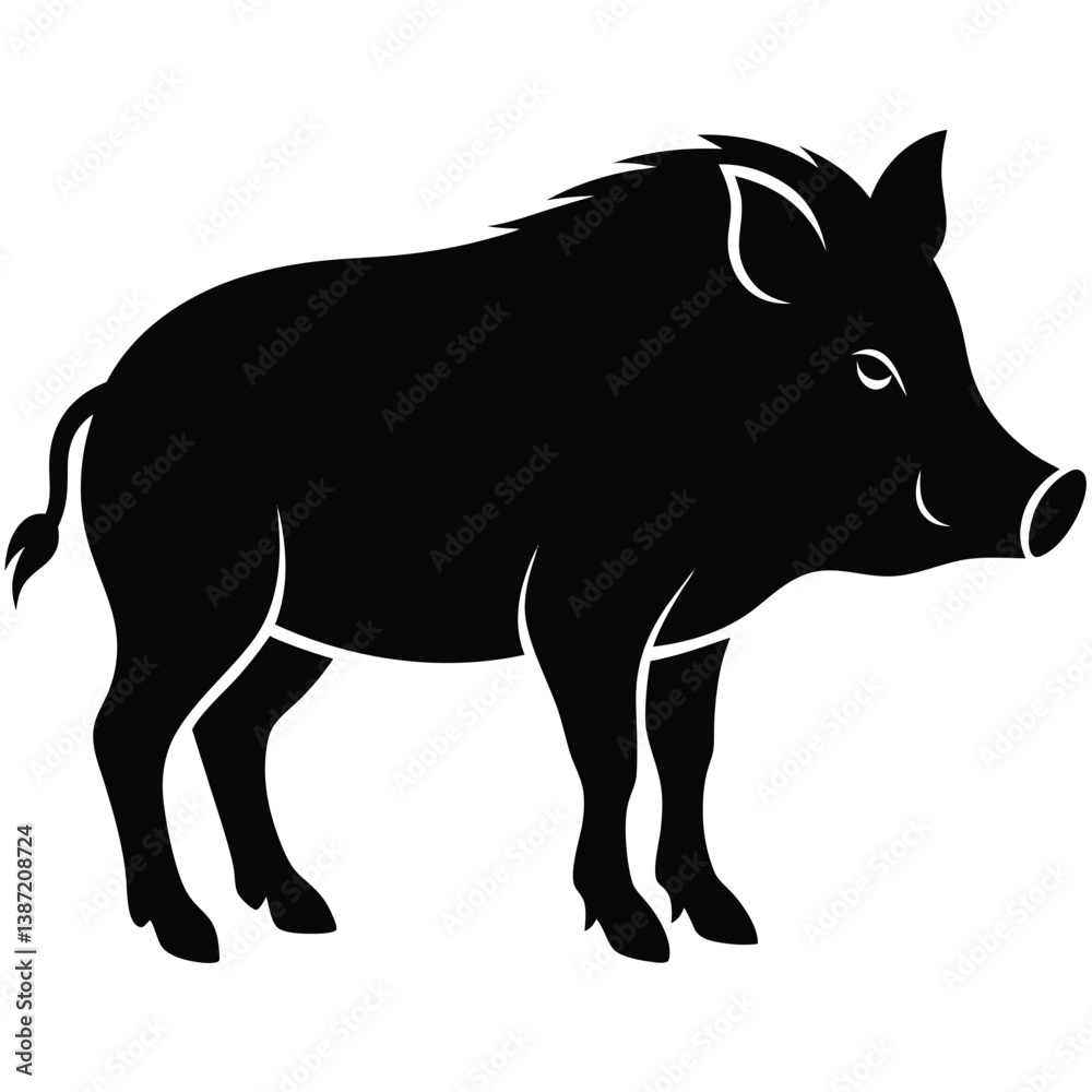 Pig vector silhouette Single collection Pig vector silhouette Single collection