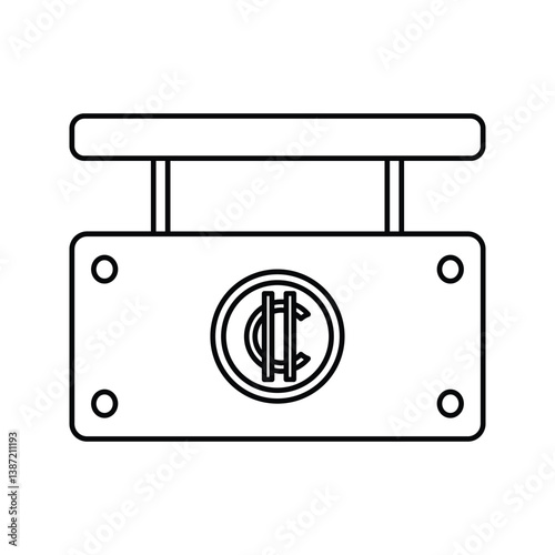 Signage crypto icon with modern, bold design. Ideal for blockchain navigation, crypto platforms, and digital finance. High-quality vector, fully editable and perfect for any project.