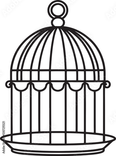 gold cage with clipping path included