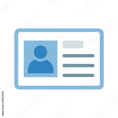 ID Card Representing Contact or Personal Info Icon Design