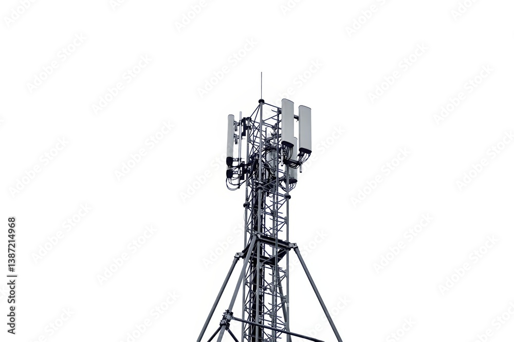 Cellular relay tower with digital network transmitters