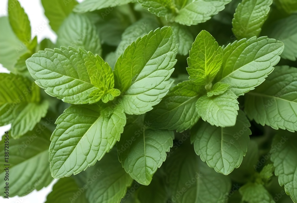 Fresh mint close up on white Fresh mint close up on white
