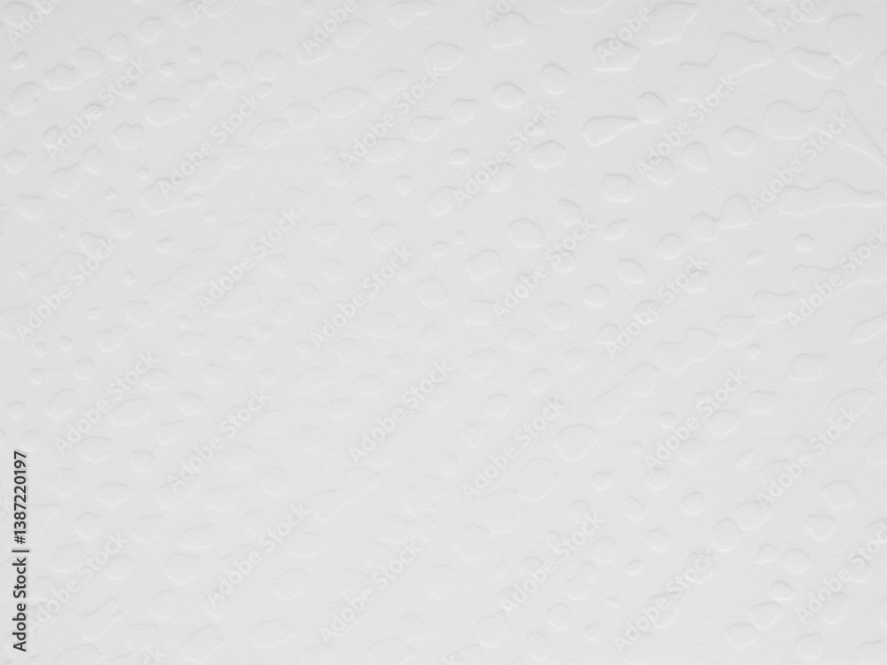 Crisp white texture with raised droplet pattern, embodying cleanliness and simplicity