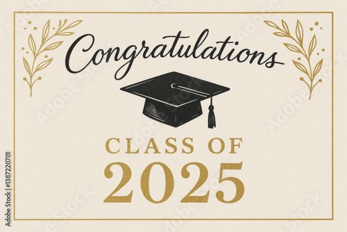 Obraz na płótnie Celebrate the Achievements of the Class of 2025 With a Heartfelt Congratulations w salonie