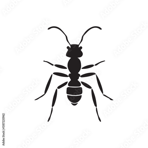 Vector illustration of various insects including a bug, wasp, beetle, and mosquito in black and white, with detailed close-up of wings and antenna on a white background