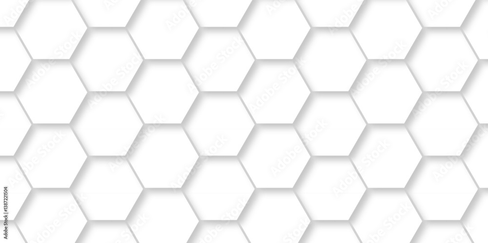 Minimal white hexagonal hexagon modern technology creative emboss light honeycomb polygonal web. abstract geometric science and mosaic tile with template texture background. Minimal white hexagonal hexagon modern technology creative emboss light honeycomb polygonal web. abstract geometric science and mosaic tile with template texture background.