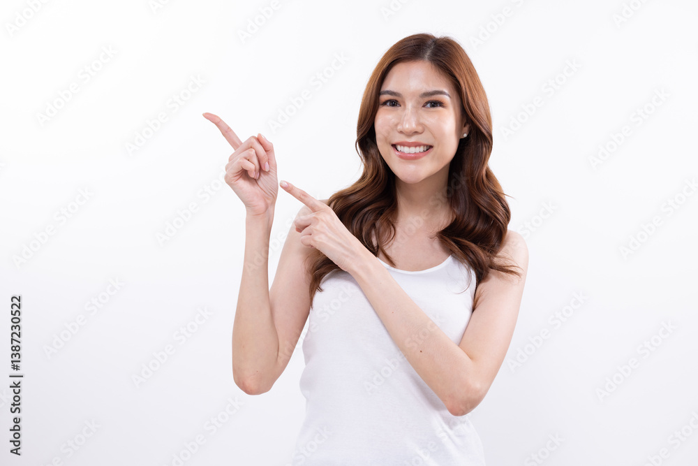 Excited woman expressing surprise with hands on face Excited woman expressing surprise with hands on face