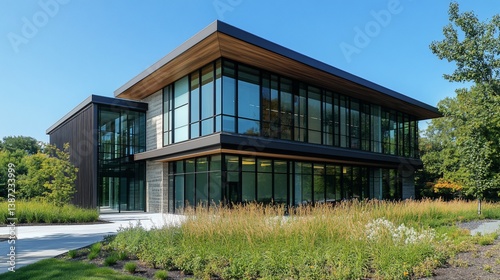 Wallpaper Mural Modern Architectural Design: Glass Facade Office Building Torontodigital.ca