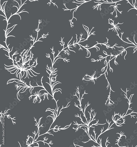 seamless lace floral ornament, vector illustration