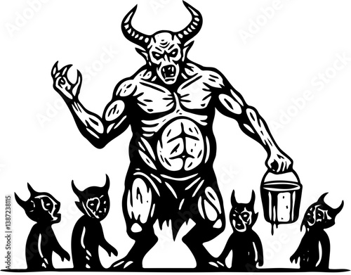 Wallpaper Mural vector illustration of a devil Torontodigital.ca