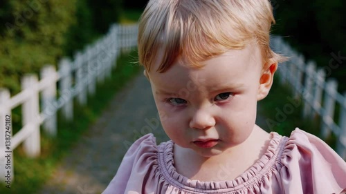 The Child with Serious Expression