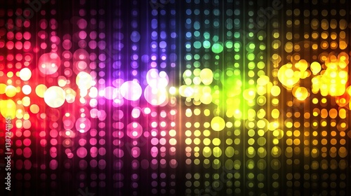 Wallpaper Mural Abstract vibrant light display, colorful bokeh effect Torontodigital.ca