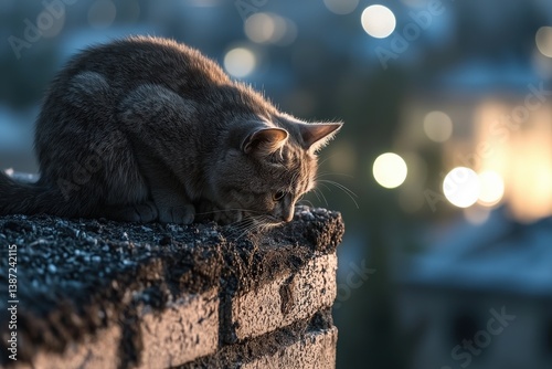 Urban wildlife photography, city animals, unexpected encounters, human-animal coexistence.