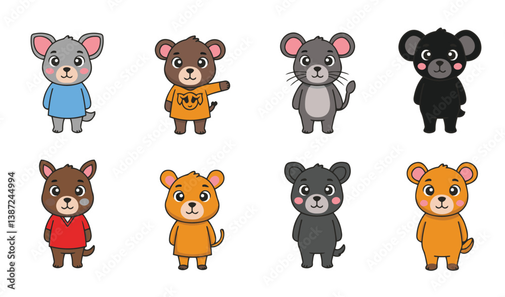 Obraz premium Green Owl Cartoon Design Ideal for Playful Creative Applications