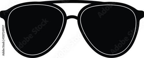 Sunglasses Silhouette Vector Graphic - Trendy Design for Summer