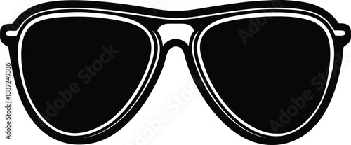 Sunglasses Silhouette Vector Graphic - Trendy Design for Summer