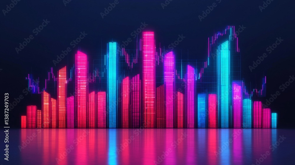 Vibrant Neon Cityscape Skyline with Dynamic Visuals Urban Environment Digital Art Futuristic Perspective Energy and Innovation Vibrant Neon Cityscape Skyline with Dynamic Visuals Urban Environment Digital Art Futuristic Perspective Energy and Innovation
