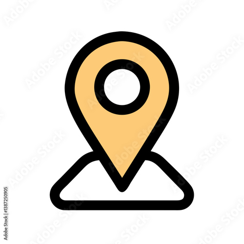 Map Pin Representing Location or Address Icon Design